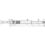 Extension for machine tap (shank 10mm, square 8mm) L= 130mm IC